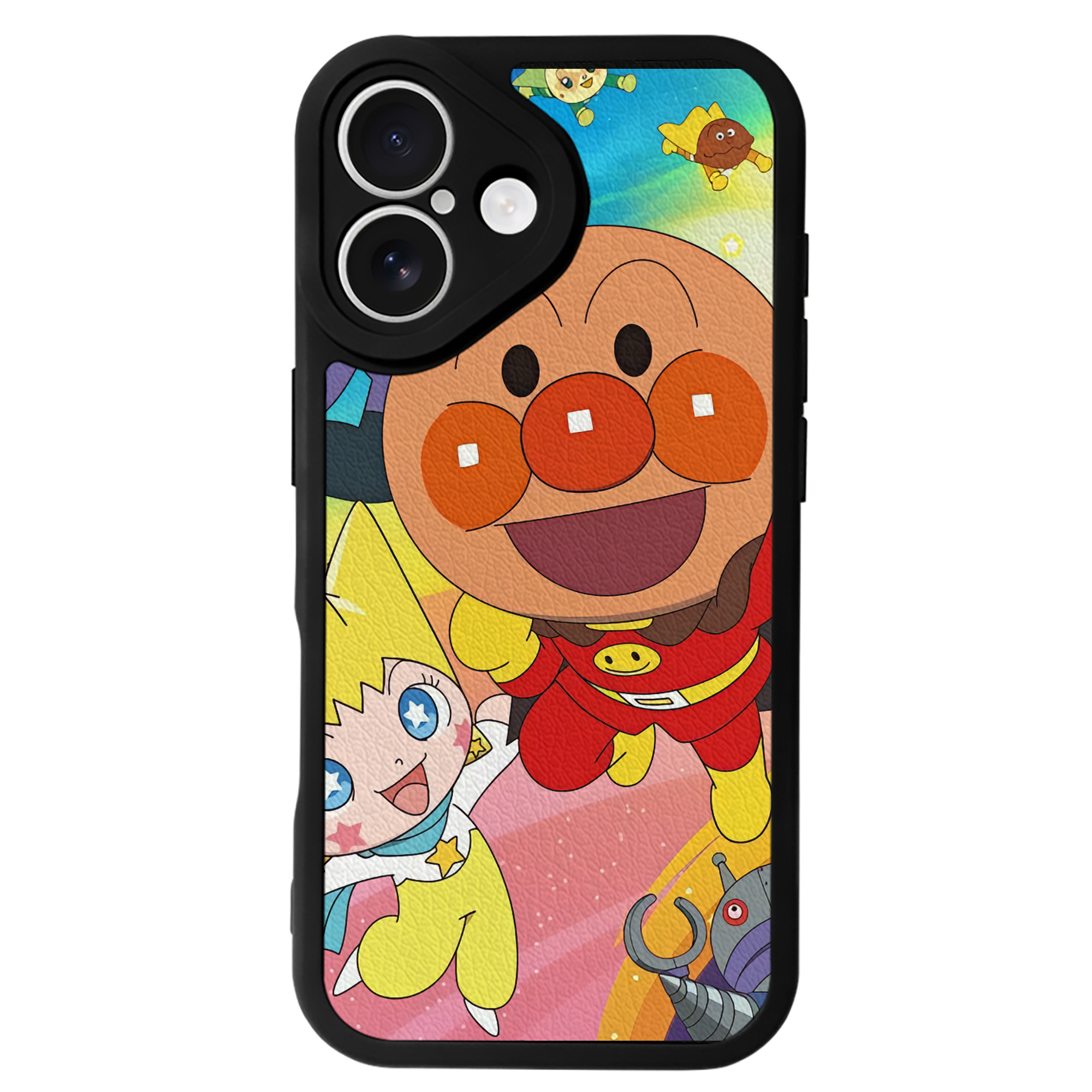 （画像用） アンパンマン Anpanman 【iPhone 16シリーズ対応】シリコンスマホケース（レザー調） 材質：シリコン